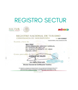 REGISTRO SECTUR
